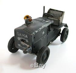 Early Rare Vintage Tin Toy German Tractor Gama Germany 1930's Wind Up Clockwork