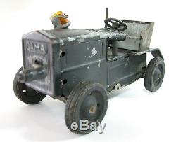 Early Rare Vintage Tin Toy German Tractor Gama Germany 1930's Wind Up Clockwork