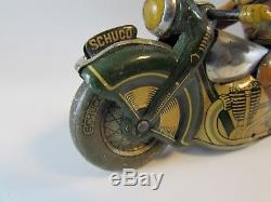 Estate Rare Vintage Litho Tin Schuco Sport Motorcycle #5 Germany Works