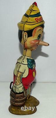 Ex+ Disney 1939 Pinocchio Marx Tin Wind-up Toy+ Built-in Key+ Replica Box Set