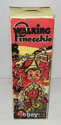 Ex+ Disney 1939 Pinocchio Marx Tin Wind-up Toy+ Built-in Key+ Replica Box Set