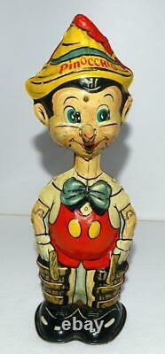Ex! Disney 1939 Pinocchio Marx Tin Wind-up Toy + Built-in Key+detail Serviced