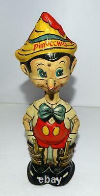 Ex! Disney 1939 Pinocchio Marx Tin Wind-up Toy + Built-in Key+detail Serviced