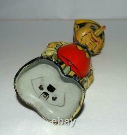 Ex! Disney 1939 Pinocchio Marx Tin Wind-up Toy + Built-in Key+detail Serviced