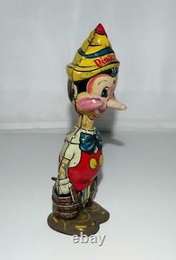 Ex! Disney 1939 Pinocchio Marx Tin Wind-up Toy With Built-in Key-working