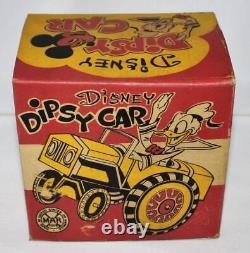 Ex! Disney 1953 Mickey Mouse Dipsy Car Wind-up Toy+ New Reproduction Box