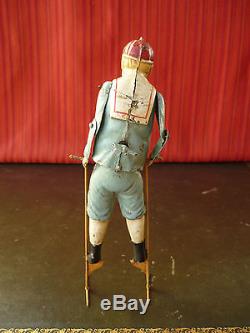 Exceedingly Rare 1902 Issmayer Tin Wind-up Walker Boy on Stilts Bing Stelzen
