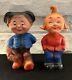 Extremely Rare Max & Moritz Germany's two naughty boys Rubber Figurines 6-7tall