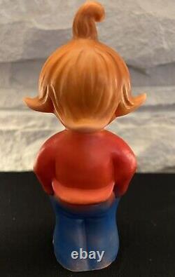 Extremely Rare Max & Moritz Germany's two naughty boys Rubber Figurines 6-7tall