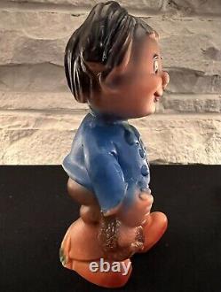 Extremely Rare Max & Moritz Germany's two naughty boys Rubber Figurines 6-7tall