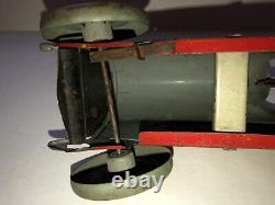 Ferdinand Strauss Wind Up Red Flash Tin Toy Racer