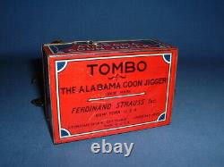Ferdinand Strauss Working Tin Windup Tombo the Alabama Coon Jigger Toy, Box