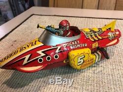 Flash Gordon Rocket Fighter 5 Wind-Up Tin Toy by Marx
