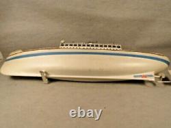 Fleischmann windup toy Ocean Liner cruise ship, very nice paint and decal