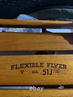 Flexible Flyer Vintage Sled V No. 51 J S. L. Allen & Co. Phila. Pa Safety Runners