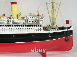 GEBR. FLEISCHMANN 24 CLOCKWORK OCEAN LINER Ca. 1930 RESTORED