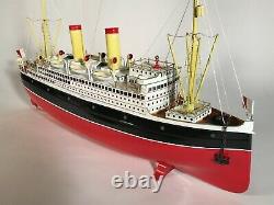 GEBR. FLEISCHMANN 24 CLOCKWORK OCEAN LINER Ca. 1930 RESTORED