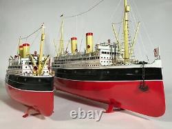 GEBR. FLEISCHMANN 24 CLOCKWORK OCEAN LINER Ca. 1930 RESTORED