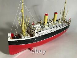 GEBR. FLEISCHMANN 24 CLOCKWORK OCEAN LINER Ca. 1930 RESTORED