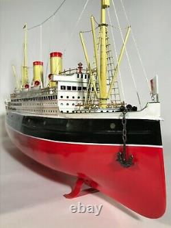 GEBR. FLEISCHMANN 24 CLOCKWORK OCEAN LINER Ca. 1930 RESTORED