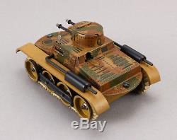 GESCHA Blech Panzer Uhrwerk 30's Vintage Tin Toy Tank Wind Up