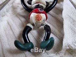 Geo Borgfeldt Vintage 1930's Wind-up Disney Minnie Mouse Trapeze Toy Acrobat