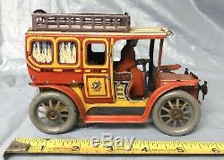 German 1910 Tin Windup Richter & Co. Auto, Excellent