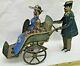German 1910s Lehmann Tin Litho Wind Up Toy BLUE Going To The Fair Original Works