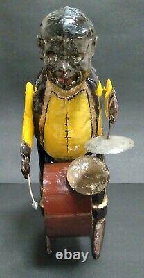 German Tin Wind Up Handpainted Black Man One Band Man Gunthermann Issmayer M&K