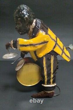 German Tin Wind Up Handpainted Black Man One Band Man Gunthermann Issmayer M&K