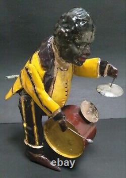 German Tin Wind Up Handpainted Black Man One Band Man Gunthermann Issmayer M&K