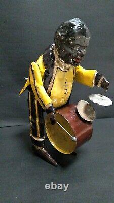 German Tin Wind Up Handpainted Black Man One Band Man Gunthermann Issmayer M&K