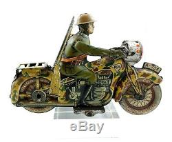 Germany 40's Cko Kellerman Military Motorcycle Lithograph Tin A754