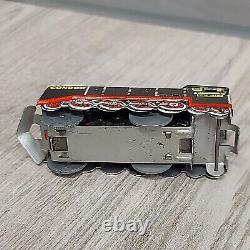 Gescha Tin Litho Toy Train Wind up Bump Go Track Station Carton Occupied Germany