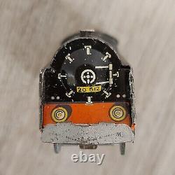 Gescha Tin Litho Toy Train Wind up Bump Go Track Station Carton Occupied Germany