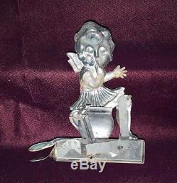 Girl On Chamberpot with Mouse Tin Lithograph Working Condition Vintage Toy