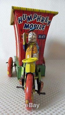 Great Vintage 1940s/50s Wyandotte Humphrey Mobile Tin Litho Wind-Up Toy