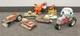 Group Vintage Toys Tractors, Tin Camper, Bulldozer Untested