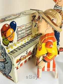 HOWDY DOODY PIANO TIN LITHO WIND UP TOY BAND 1950s UNIQUE ART MFG. CO