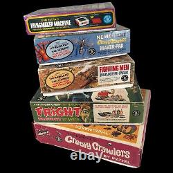 HUGE LOT 1964 Mattel Thingmaker Fright Factory & Creepy Crawlers & Fighting Men