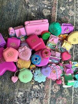 HUGE Vintage 1990s Bluebird Polly Pocket compact, playset, & figure LOT