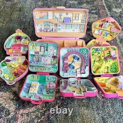 HUGE Vintage 1990s Bluebird Polly Pocket compact, playset, & figure LOT