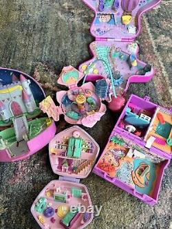 HUGE Vintage 1990s Bluebird Polly Pocket compact, playset, & figure LOT