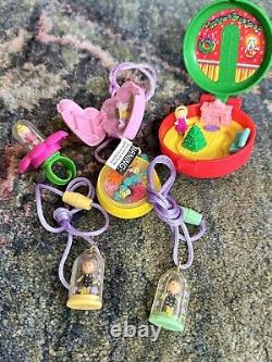 HUGE Vintage 1990s Bluebird Polly Pocket compact, playset, & figure LOT