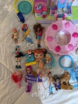 Huge Girls Bottom of ToyBox Lot Barbie American Girl LPS Polly Pocket Strawberry