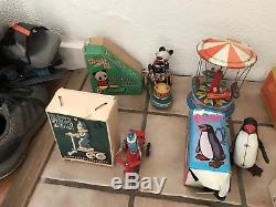 Huge Lot Of Vintage Antique Wind Up Toys- Animals Trains Tin Litho Dolls Cars