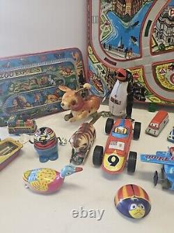 Huge Lot Of Vintage Tin Toys With 2 Keys
