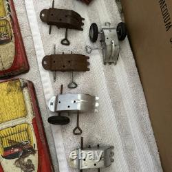 Huge Lot Vintage Courtland Tin Litho Toys Parts/repair