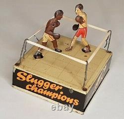 It Works! Authentic Biller Wind Up Toy Slugger Champions Boxing Us Zone Video