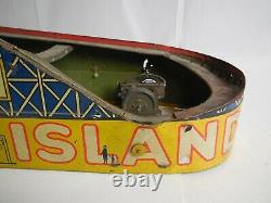 J5 Rare Henery Katz Coney Island Roller Coaster The Big Dip Tin Litho Wind-up